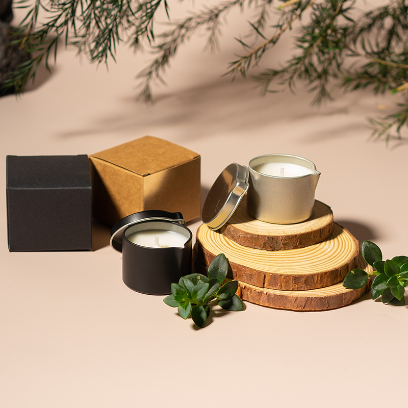Body massage essential oil candle