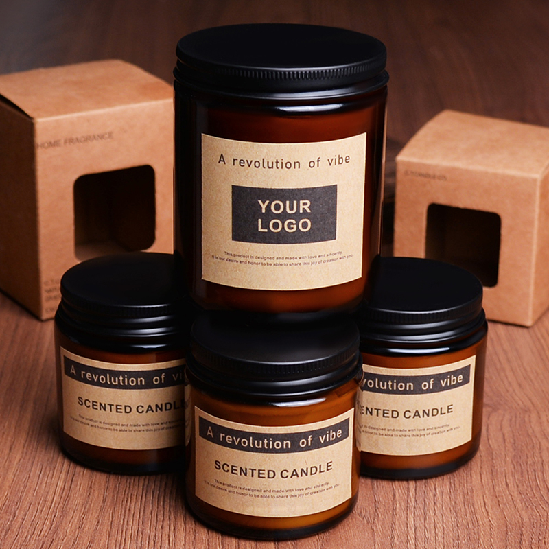 natural brown glass bottles Scented candles