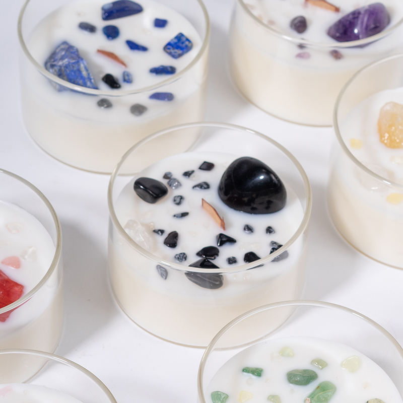 Crystal scented candle gift box ribbon packaging